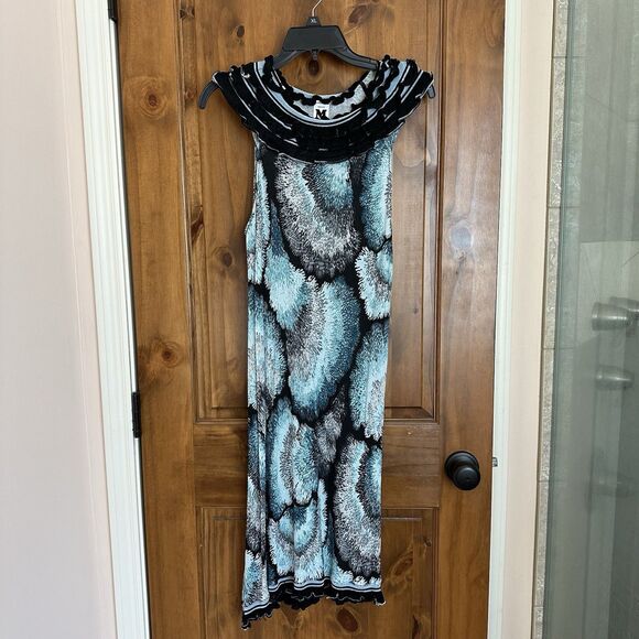 M by Missoni Dress Size 8 Colorful Knit Midi Sleeveless Stretchy Designer Artsy - Picture 1 of 7